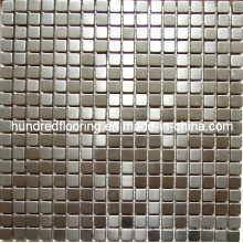 Azulejo de pared de mosaico de metal de acero inoxidable de plata (SM233)